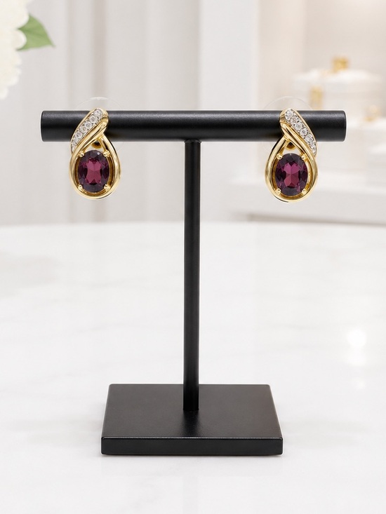 Jewelry - Teardrop Gemstone Stud Earrings